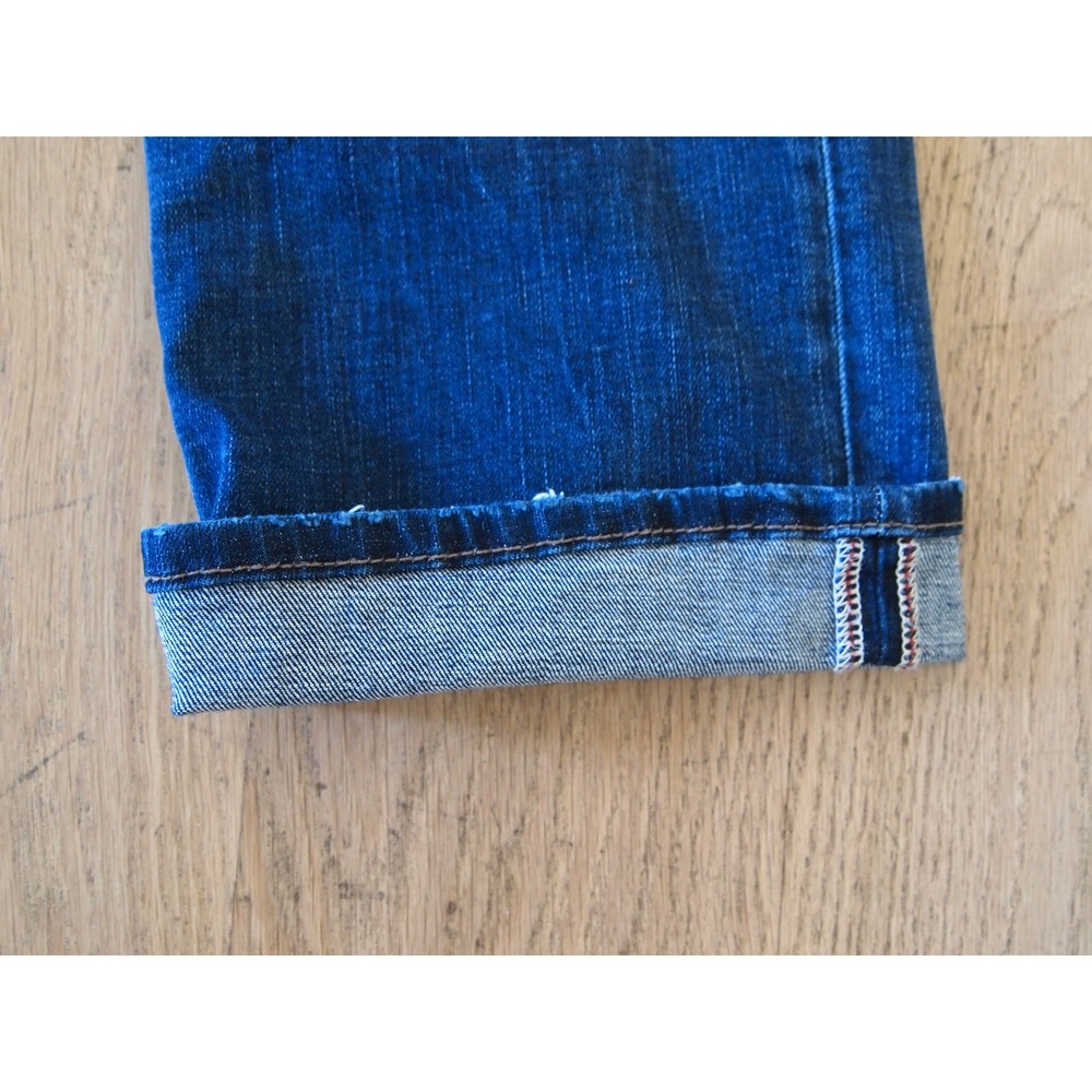 Silver Jeans Co Womens Cropped Jeans Distressed Blue Denim Selvedge Sz 31 - Picture 5 of 9
